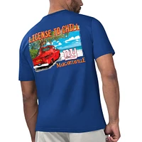 T-shirt Margaritaville Royal New York Giants pour hommes sous licence se détendre