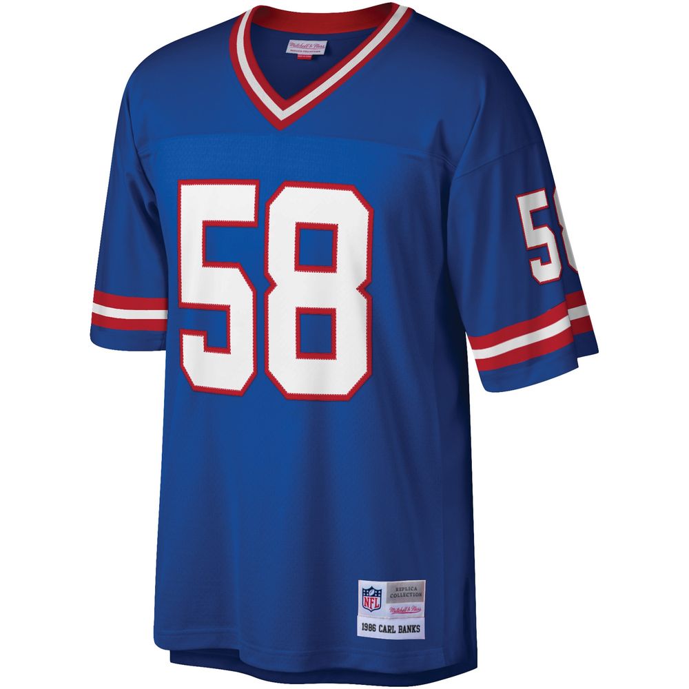 Men's Mitchell & Ness Carl Banks Royal New York Giants Legacy Replica Jersey