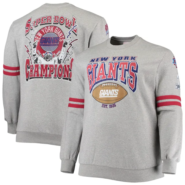 Men's Royal/Red New York Giants Big & Tall Pullover Hoodie