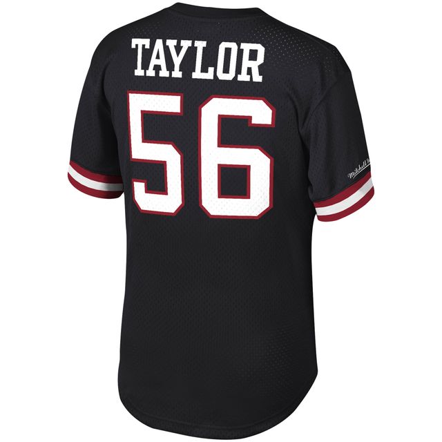 Men's Mitchell & Ness Lawrence Taylor Black New York Giants Retired Player Name & Number Mesh Top