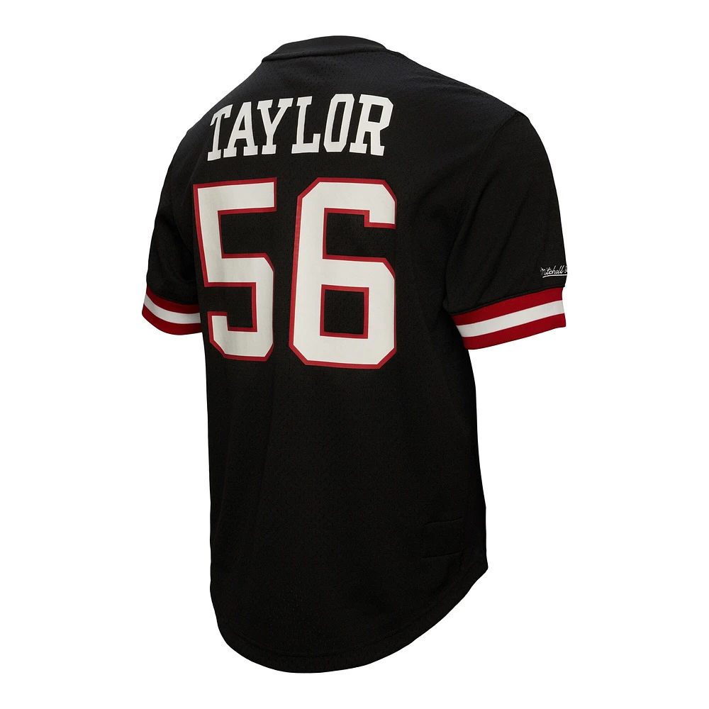 Haut en maille noir pour homme avec nom et numéro de joueur retraité des New York Giants Lawrence Taylor Mitchell & Ness