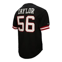 Haut en maille noir pour homme avec nom et numéro de joueur retraité des New York Giants Lawrence Taylor Mitchell & Ness