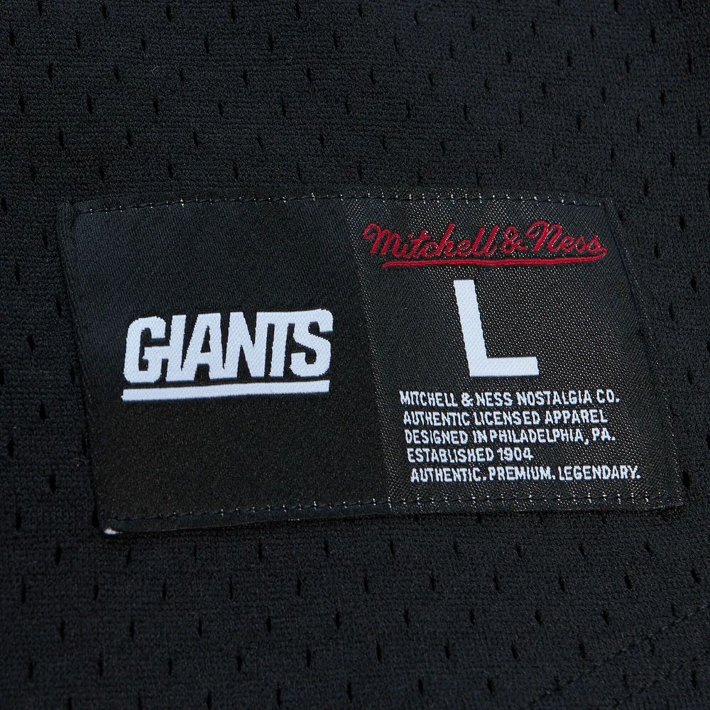 Haut en maille noir pour homme avec nom et numéro de joueur retraité des New York Giants Lawrence Taylor Mitchell & Ness