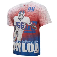 T-shirt Mitchell & Ness Lawrence Taylor pour homme, joueur retraité des New York Giants, gris Burst