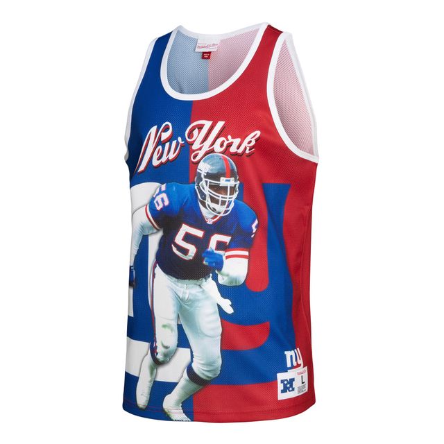 Débardeur graphique pour homme Mitchell & Ness Lawrence Taylor Royal/Red New York Giants Retired Player