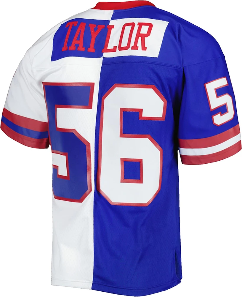 Men's Mitchell & Ness Lawrence Taylor Royal/White New York Giants 1986 Split Legacy Replica Jersey