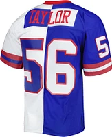 Men's Mitchell & Ness Lawrence Taylor Royal/White New York Giants 1986 Split Legacy Replica Jersey