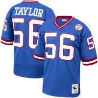 Men's Mitchell & Ness Lawrence Taylor Royal/White New York Giants 1986  Split Legacy Replica Jersey