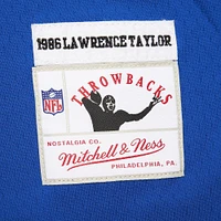 Sweat à capuche pour homme Mitchell & Ness Lawrence Taylor Royal New York Giants Player Name Number Legacy Jersey