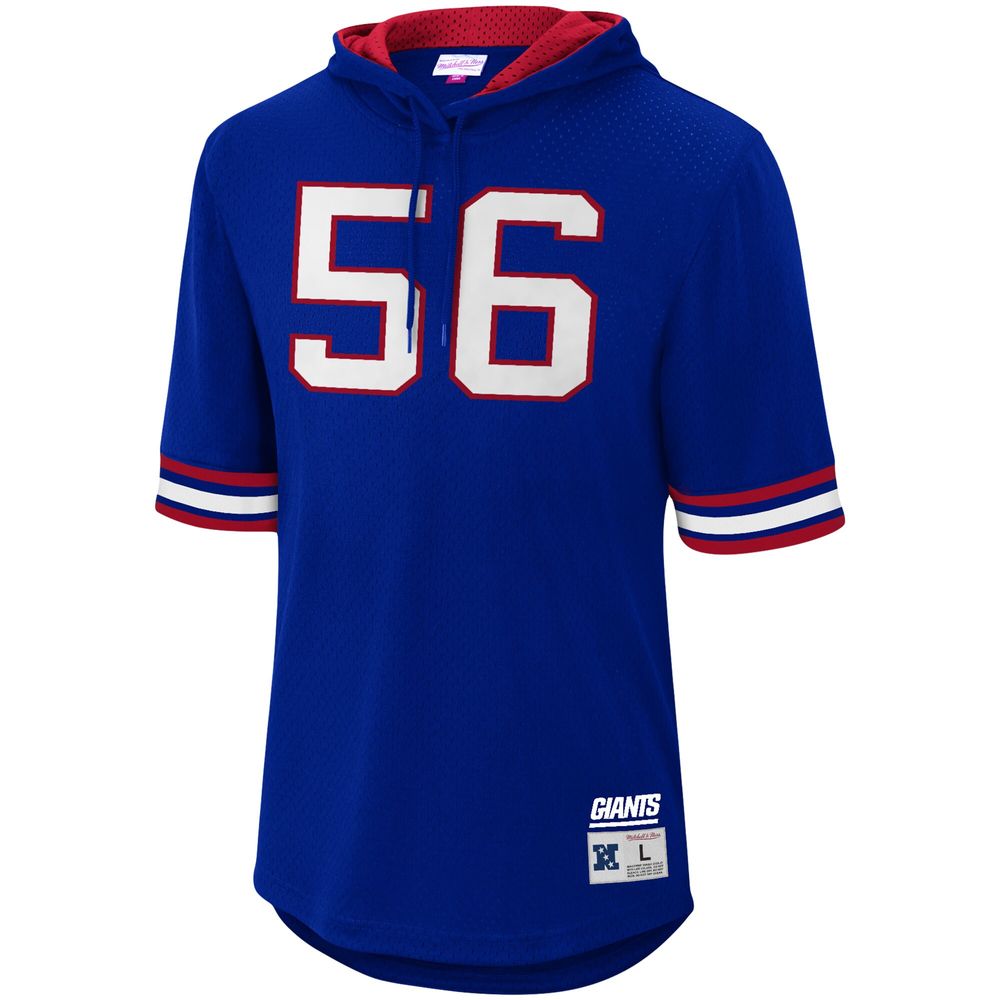 Men's Mitchell & Ness Lawrence Taylor Royal New York Giants Retired Player Mesh Name Number Hoodie T-Shirt