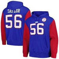 Men's Mitchell & Ness Lawrence Taylor Royal New York Giants Retired Player Name Number Pullover Hoodie