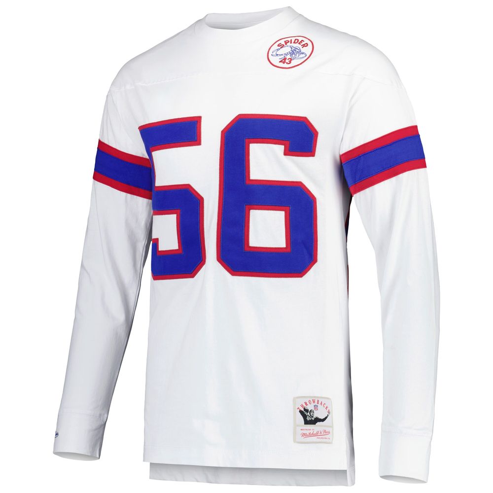 Men's Mitchell & Ness Lawrence Taylor White New York Giants Retired Player Name Number Long Sleeve Top