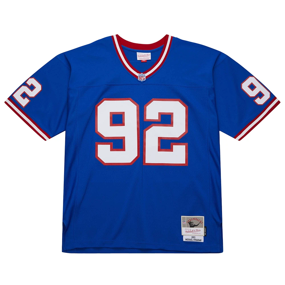 Maillot réplique Mitchell & Ness Michael Strahan Royal New York Giants 1993 Legacy pour homme