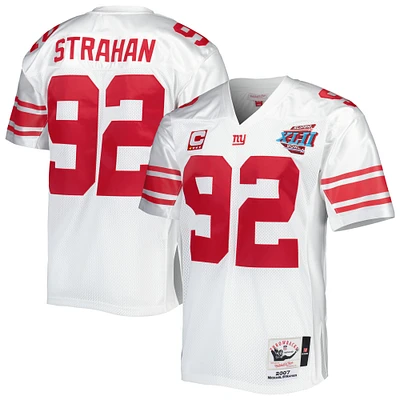 Maillot de joueur retraité authentique Mitchell & Ness Michael Strahan des New York Giants 2007 pour hommes