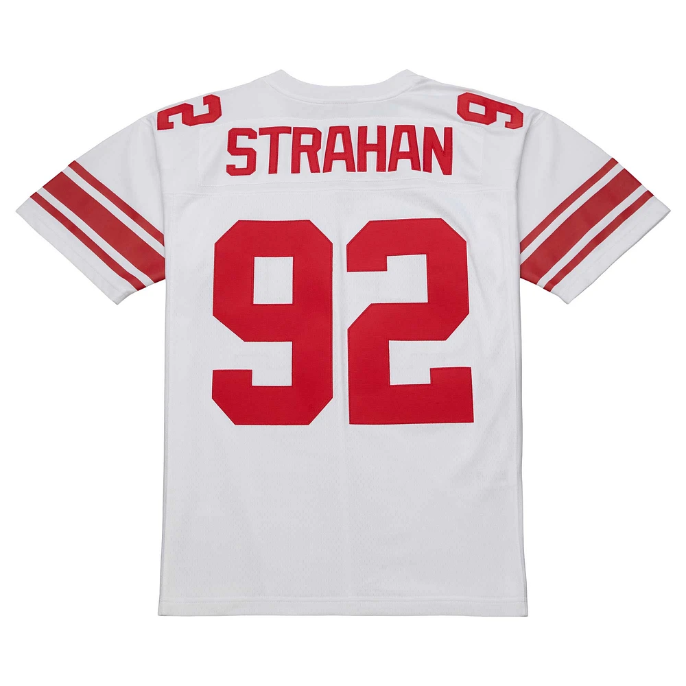 Maillot réplique Mitchell & Ness Michael Strahan blanc New York Giants Legacy pour hommes