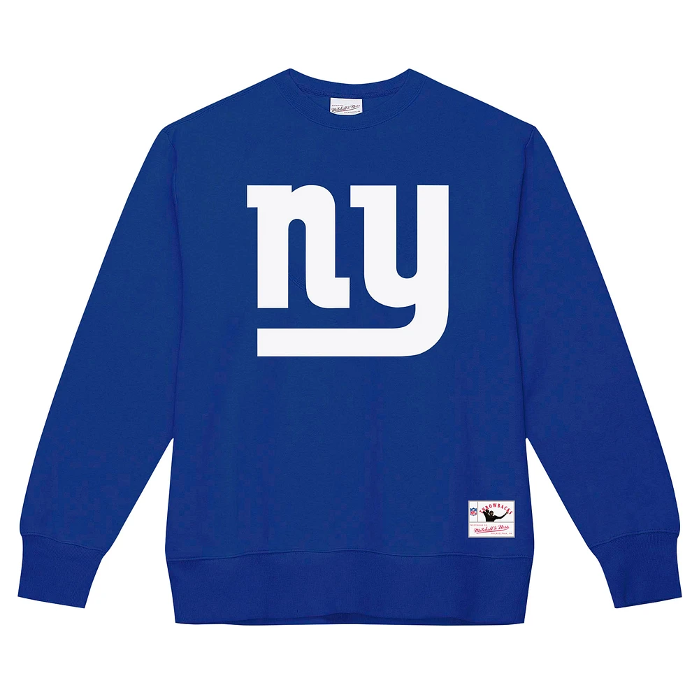 Sweat-shirt en molleton basique Mitchell & Ness Royal New York Giants pour homme