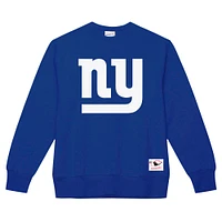 Men's Mitchell & Ness Royal New York Giants Basic Fleece Pullover Sweatshirt