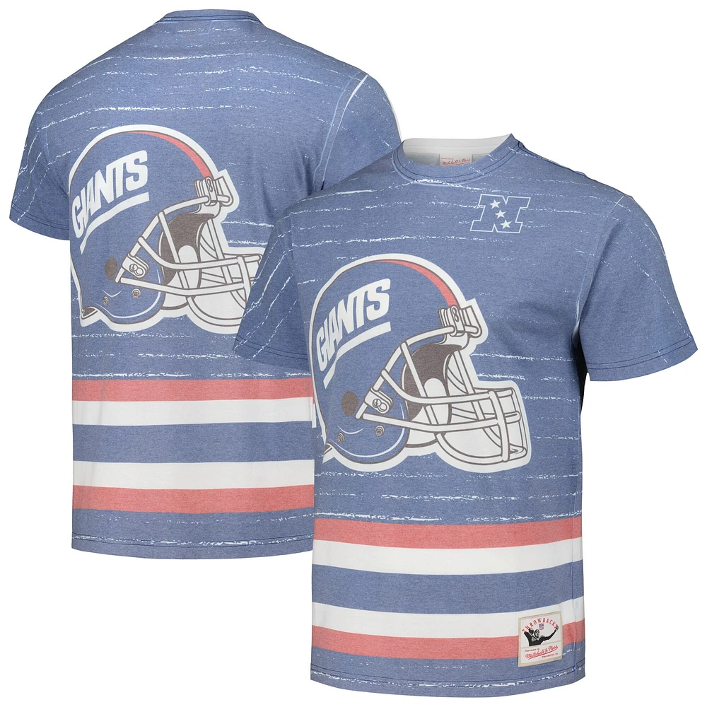 Men's Mitchell & Ness Royal New York Giants Jumbotron 3.0 T-Shirt