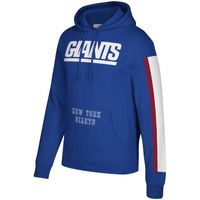 Men's Mitchell & Ness Royal New York Giants Three Stripe Pullover Hoodie