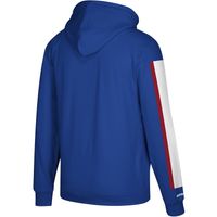 Men's Mitchell & Ness Royal New York Giants Three Stripe Pullover Hoodie