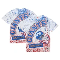 Men's Mitchell & Ness White New York Giants Team Burst Sublimated T-Shirt