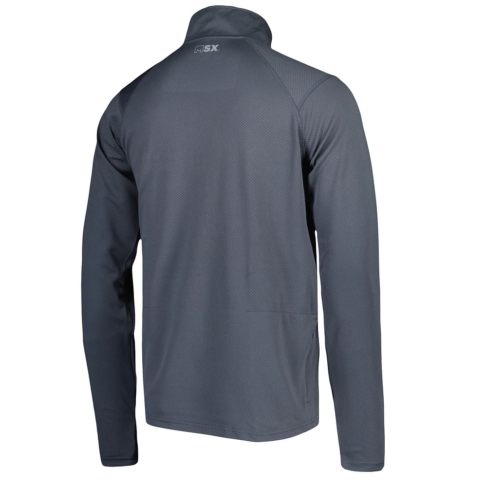 Pull à demi-zip MSX by Michael Strahan pour homme, coloris anthracite