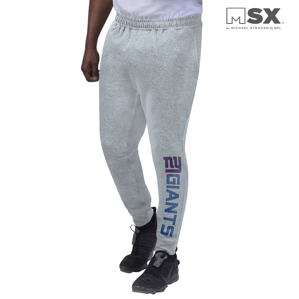 Pantalon de jogging MSX by Michael Strahan gris chiné New York Giants pour homme