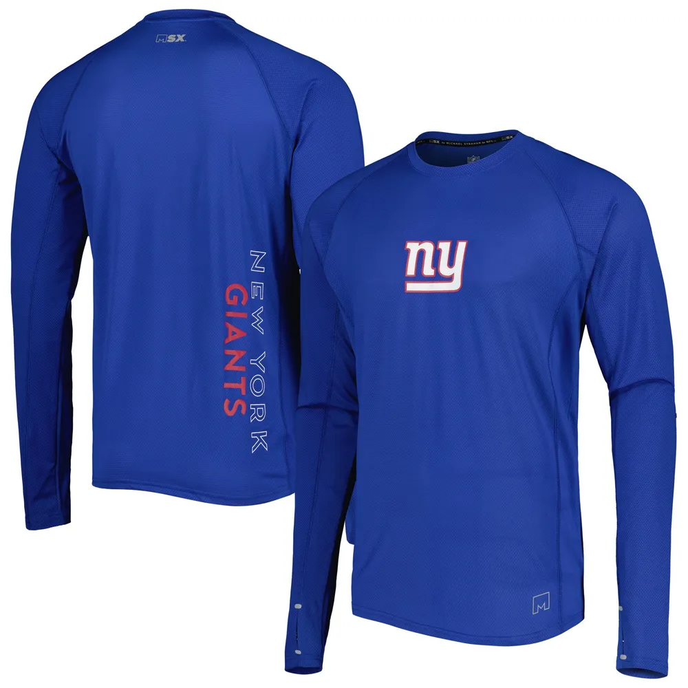 Lids New York Giants MSX by Michael Strahan Interval Long Sleeve Raglan T- Shirt - Royal