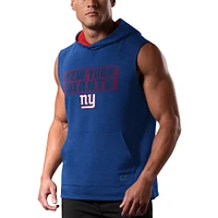 Sweat à capuche sans manches MSX by Michael Strahan Royal New York Giants Marathon pour hommes