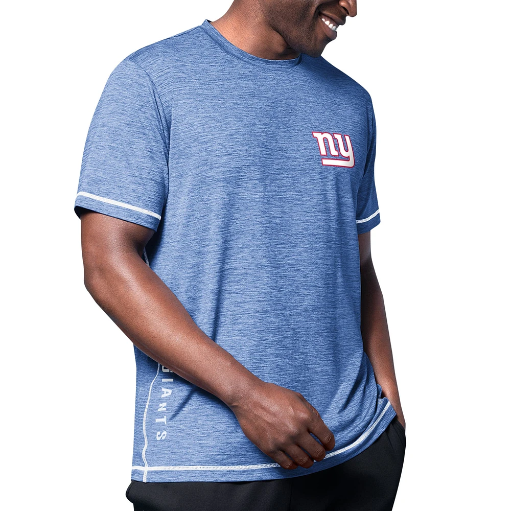 T-shirt MSX by Michael Strahan Royal New York Giants Motion Space-Dye pour hommes