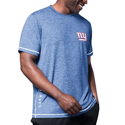 T-shirt MSX by Michael Strahan Royal New York Giants Motion Space-Dye pour hommes