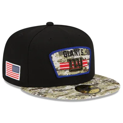 New York Giants Era 2021 Salute To Service 59FIFTY Fitted Hat - Black/Camo