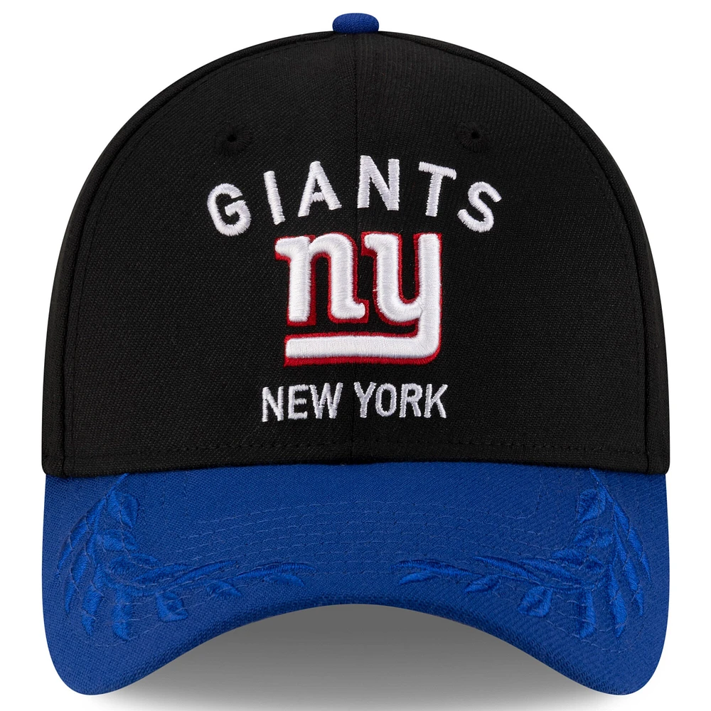 Men's New Era Black/Royal York Giants 2025 NFL Draft 39THIRTY Flex Hat