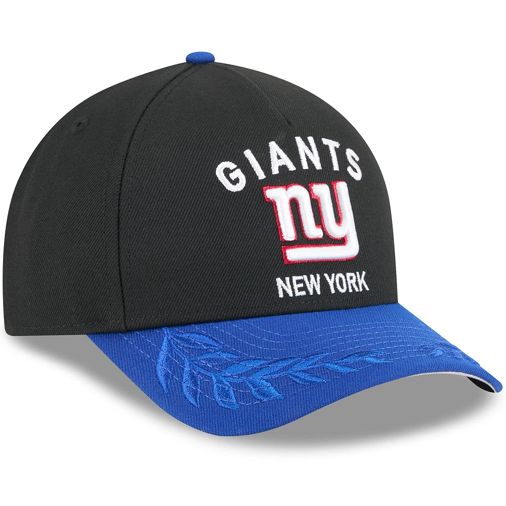 Casquette ajustable New Era 9FORTY M-Crown A-Frame pour homme, noire/bleu marine, des New York Giants, draft NFL 2025
