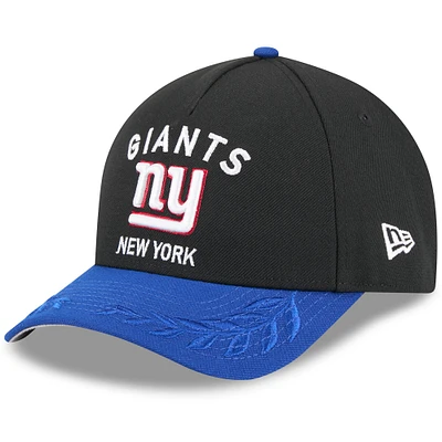 Casquette ajustable New Era 9FORTY M-Crown A-Frame pour homme, noire/bleu marine, des New York Giants, draft NFL 2025