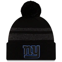 Men's New Era Black New York Giants Dispatch Cuffed Knit Hat With Pom