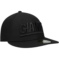 Men's New Era Black York Giants Historic Logo on Low Profile 59FIFTY II Fitted Hat