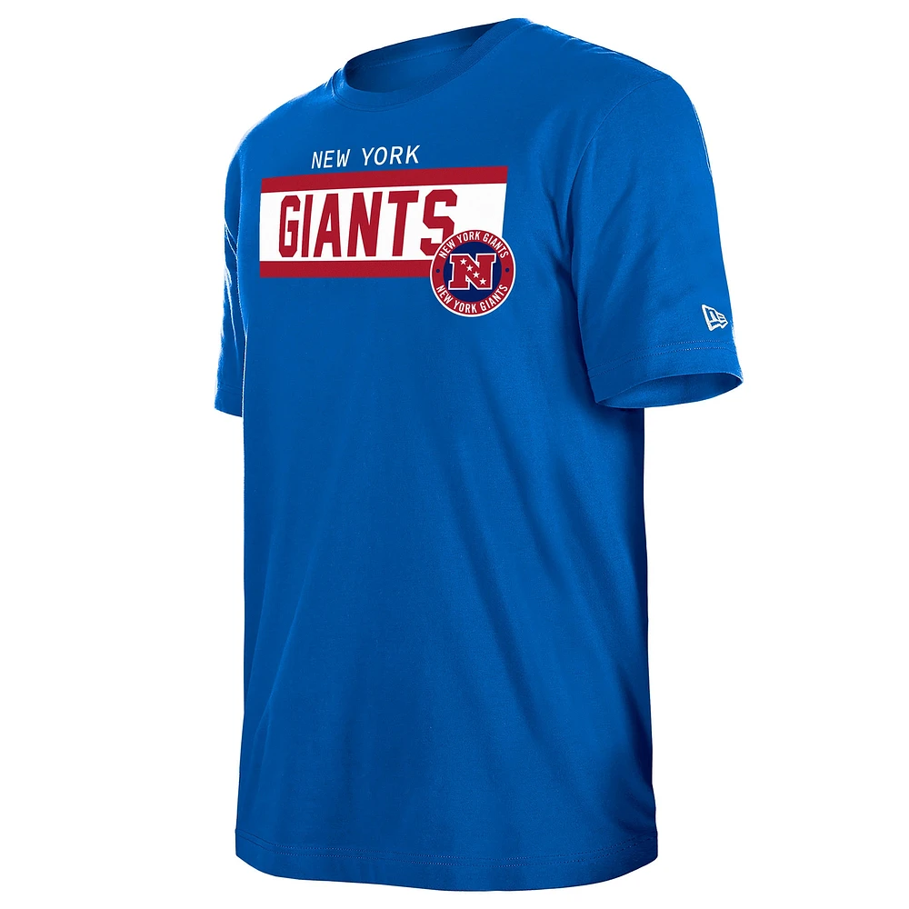 T-shirt New Era bleu York Giants 3rd Down High Density Print pour homme