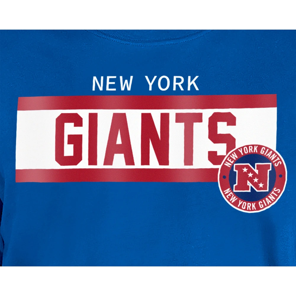 Men's New Era  Blue York Giants 3rd Down High Density Print T-Shirt