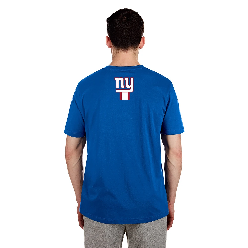 Men's New Era  Blue York Giants 3rd Down High Density Print T-Shirt