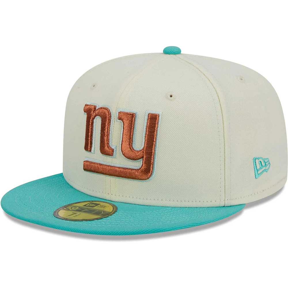 Men's New Era Cream/Mint York Giants City Icon 59FIFTY Fitted Hat