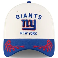 Casquette New Era 39THIRTY Flex crème/bleu roi pour homme, York Giants, draft NFL 2025