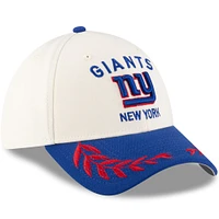 Casquette New Era 39THIRTY Flex crème/bleu roi pour homme, York Giants, draft NFL 2025