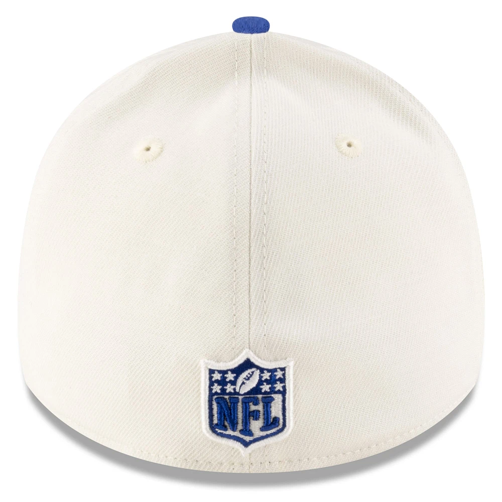 Casquette New Era 39THIRTY Flex crème/bleu roi pour homme, York Giants, draft NFL 2025