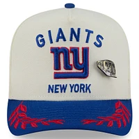 Casquette ajustée New Era 59FIFTY crème/bleu roi pour homme, York Giants, draft NFL 2025