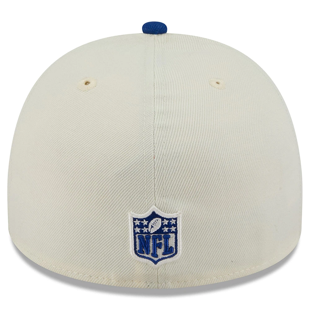 Casquette ajustée New Era 59FIFTY crème/bleu roi pour homme, York Giants, draft NFL 2025
