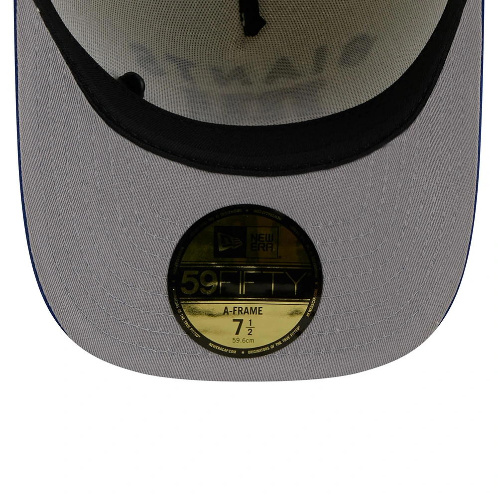 Casquette ajustée New Era 59FIFTY crème/bleu roi pour homme, York Giants, draft NFL 2025