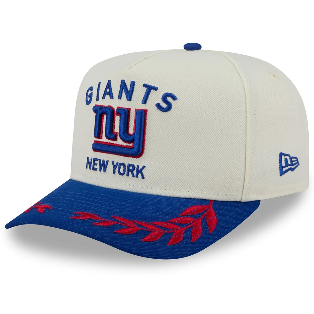 Men's New Era  Cream/Royal New York Giants 2025 NFL Draft A-Frame 9FIFTY Snapback Hat