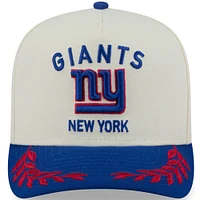 Men's New Era  Cream/Royal New York Giants 2025 NFL Draft A-Frame 9FIFTY Snapback Hat