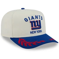 Men's New Era  Cream/Royal New York Giants 2025 NFL Draft A-Frame 9FIFTY Snapback Hat